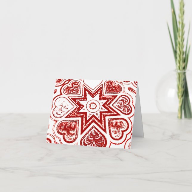 Cartão de Nota 'Meu Coração' (Branco) (Frente)