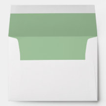 Cartão de Nota Mínimo de Monograma Verde Sage