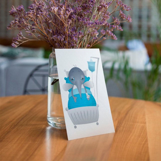 Cartão de Nota Mosquito Doente (Criador carregado)