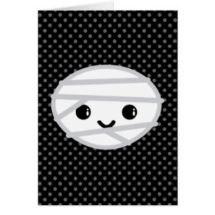 Cartão de Nota Múmia Kawaii