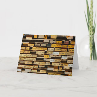 Cartão de Nota "Palavras"