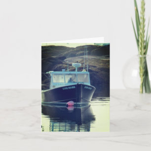 Cartão de Nota para Barcos de Lagosta