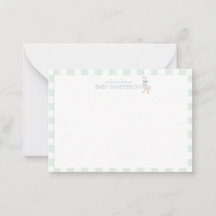 Cartão de Nota para Chá de Bebê do Ganso Elegante
