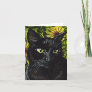 Cartão de Nota para Gato Preto