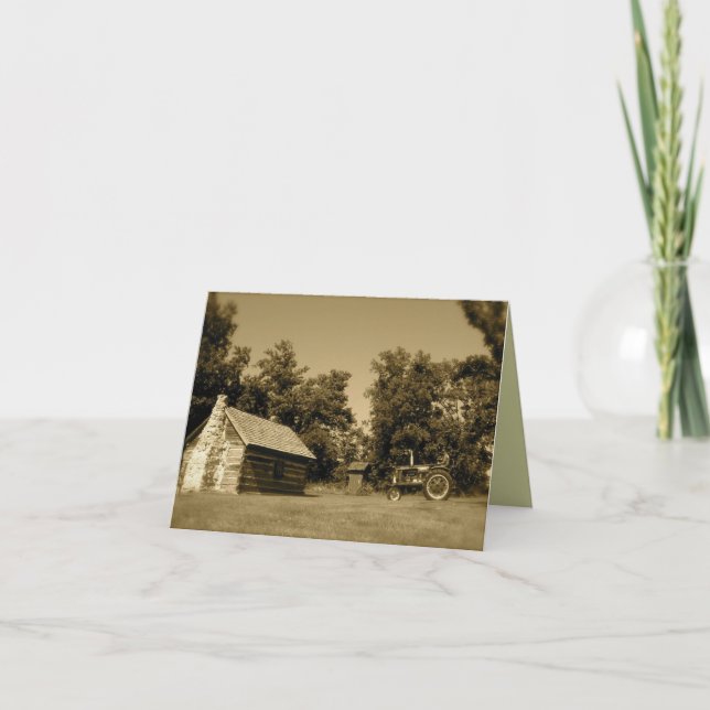 Cartão de Nota para o Trator Antigo: Cabine de reg (Frente)