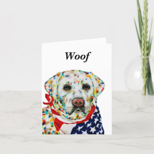 Cartão de Nota para o Vazio de Cão de Retriever Wh