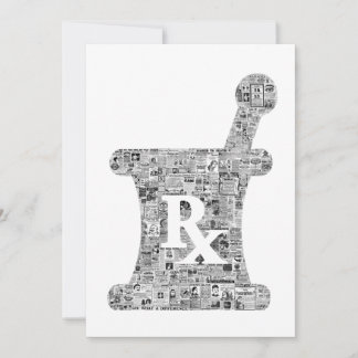 Cartão de nota para os anúncios de farmácia médica