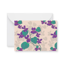 Cartão de Nota para Violetas de Primavera Selvagem