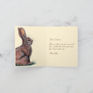 Cartão de Nota Personalizada de Bunnies Selvagens