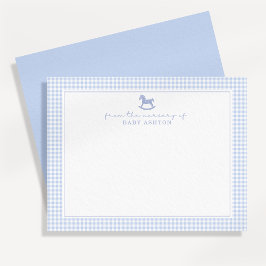 Cartão de Nota Personalizada de Enfermeiro Blue Gi