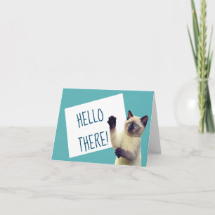 Cartão de Nota Personalizada de Foto para Cat Siam