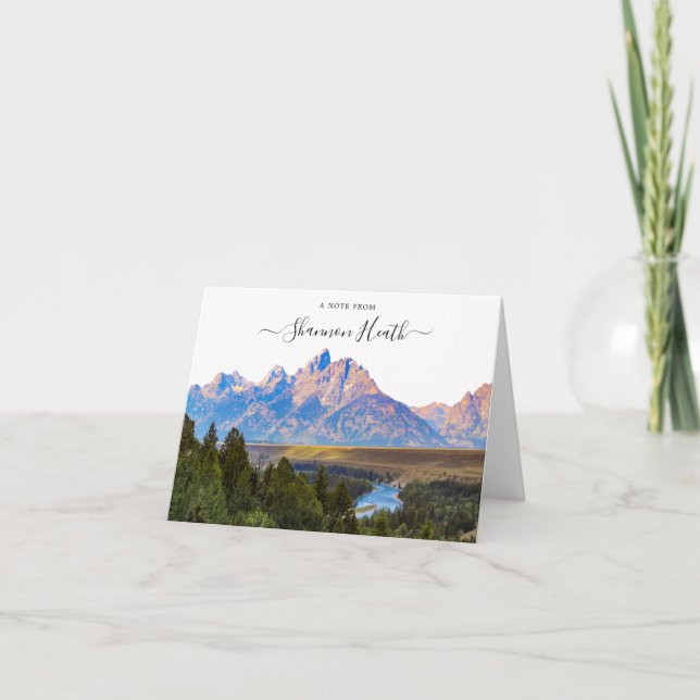 Cartão de Nota Personalizada do Grand Teton Nation (Frente)