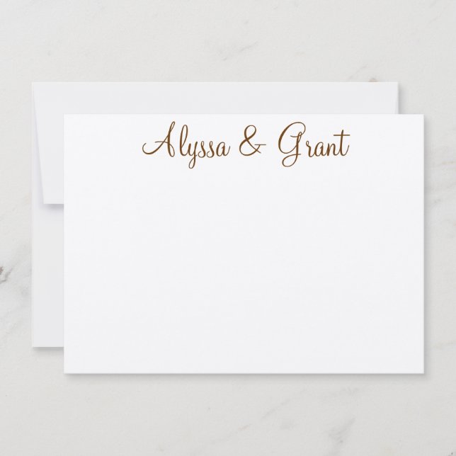 Cartão de nota personalizado A&G (Frente)