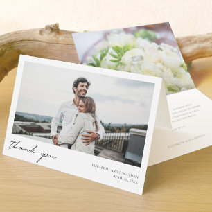 Cartão de Nota Personalizado de Foto Obrigado