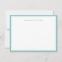 Cartão de Nota Personalizado Minimalista com Borda