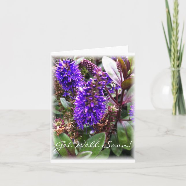 Cartão de Nota Personalizado Obter Bem Em Breve (Frente)