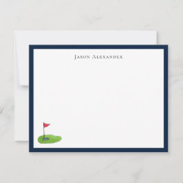 Cartão de Nota Personalizado para Golfistas