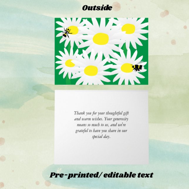 Cartão de Nota Personalizado Whimsical Daisy (Criador carregado)