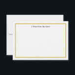 Cartão de Nota Personalizável Artista Dourado Obri<br><div class="desc">Este é um cartão de nota de agradecimento personalizável para que os artistas incluam uma nota manuscrita aos seus clientes quando comprarem um pedaço do seu trabalho. Adicione o nome do artista à parte traseira da placa e personalize qualquer campo de texto. Este cartões de agradecimentos artístico foi projetado para...</div>