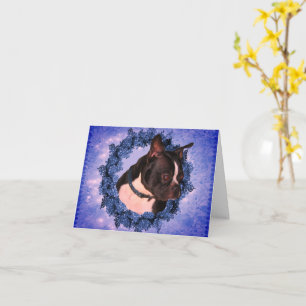 Cartão de Nota Personalizável de Boston Terrier