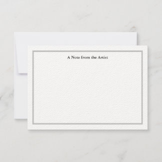 Cartão de Nota Personalizável do Prata Obrigado