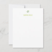 Cartão de Nota Pessoal de Tartaruga Verde