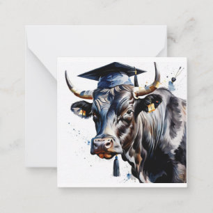 Cartão De Nota Plana De Graduação Bull