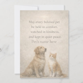Cartão de Nota Plano de Conforto Pet Personalizado