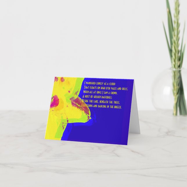 Cartão de Nota Poema William Wordsworth (Frente)