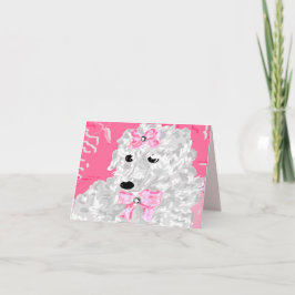 Cartão de Nota/Poodle