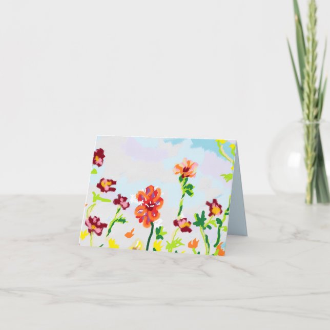 Cartão De Nota: Primaveras No Ar . (Frente)