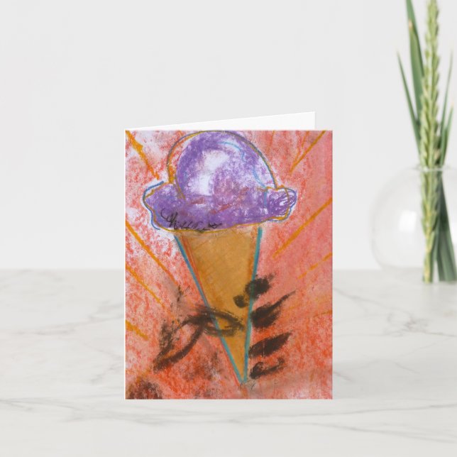 Cartão de nota "Propoganda do Sorvete" de Brad Hin (Frente)