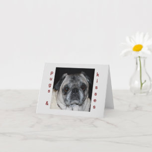 Cartão de Nota Pugs & Kisses