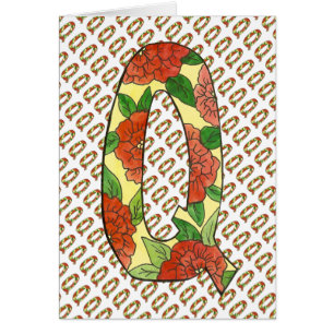 Cartão de nota Q Carta