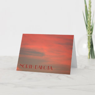 Cartão de Nota Red Sky de DAKOTA DO NORTE