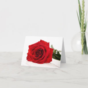 Cartão de Nota Rosa Vermelha