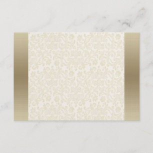Cartão de Nota RSVP de Damask de Localidade