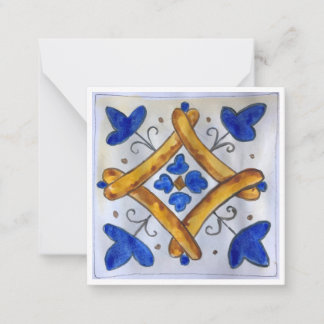 Cartão de nota simples - Azulejo Cerâmico Sicilian