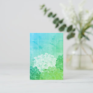 Cartão de Nota Simples Bright Hydrangea Blooms