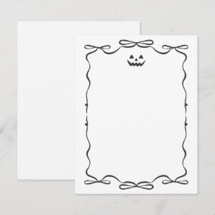 cartão de nota simples de Halloween assustador