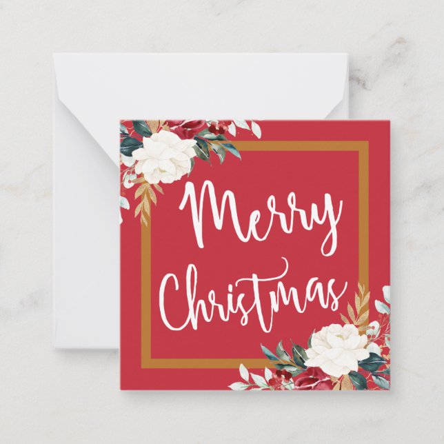 Cartão de Nota Simples de Natal (Frente)
