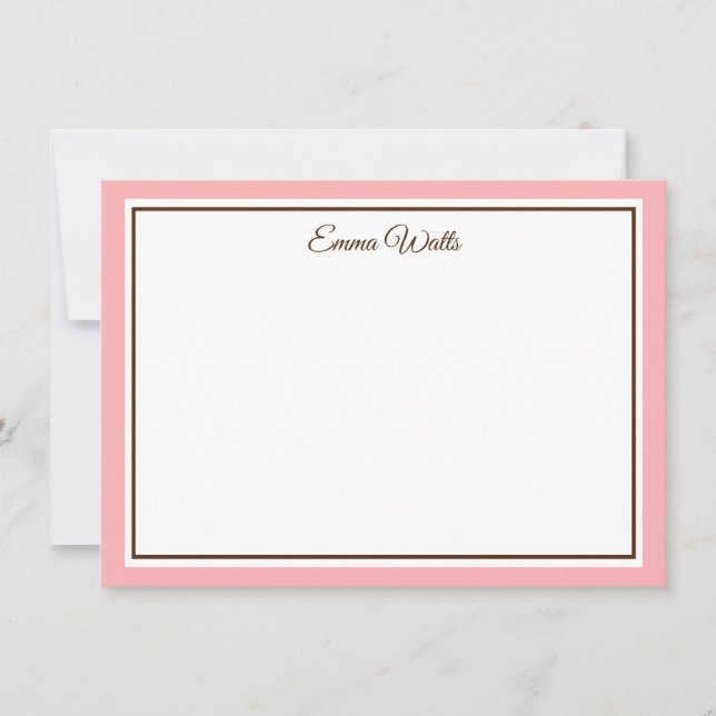 Cartão de Nota Simples de Nome Personalizado (Frente)