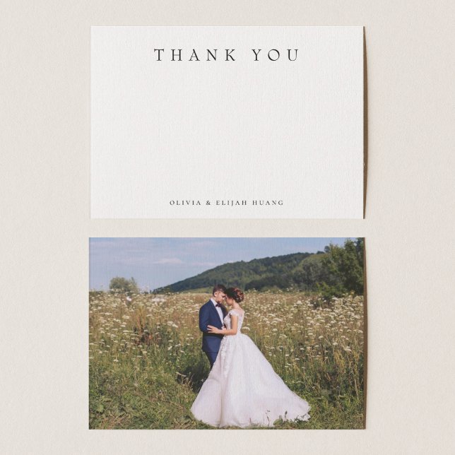 Cartão de Nota Simples de Obrigado Moderno (Criador carregado)