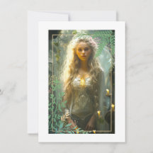 Cartão de Nota Simples Fair Maiden