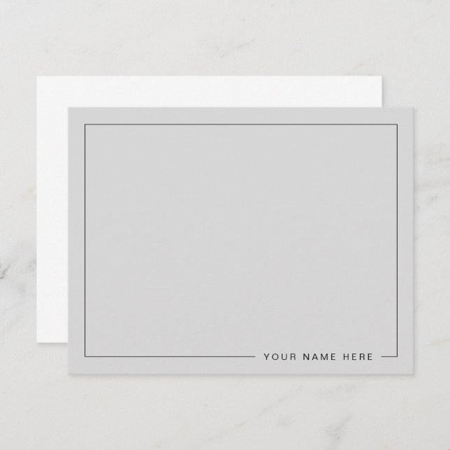 Cartão de Nota Simples Gainesboro Moderno Personal (Frente/Verso)