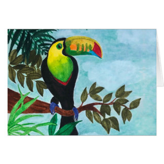 Cartão de Nota sobre a Floresta Tropical Colorida 