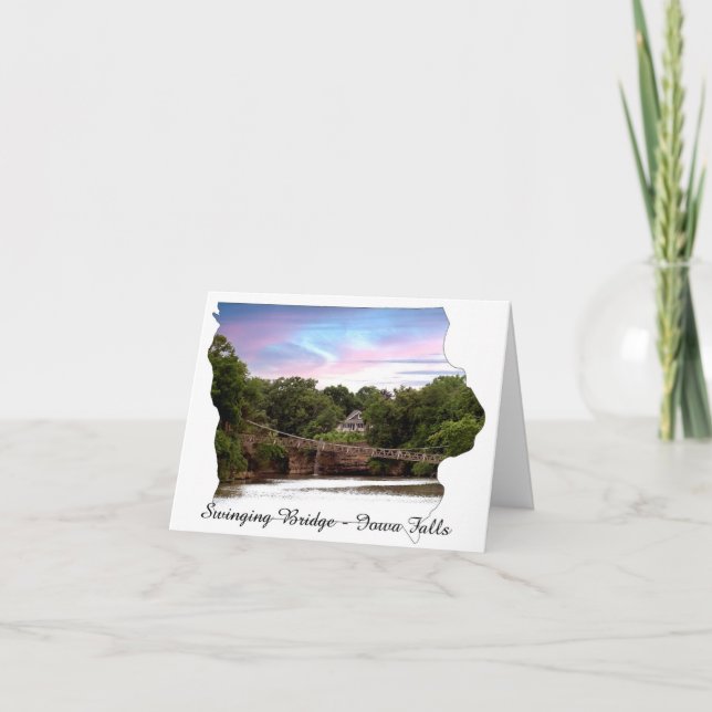 Cartão de Nota - Swing Bridge, Iowa Falls, Iowa (Frente)