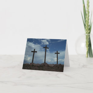 Cartão de nota vazio da ressurreição das cruzes