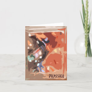 Cartão de nota vazio em cores mornas do café,