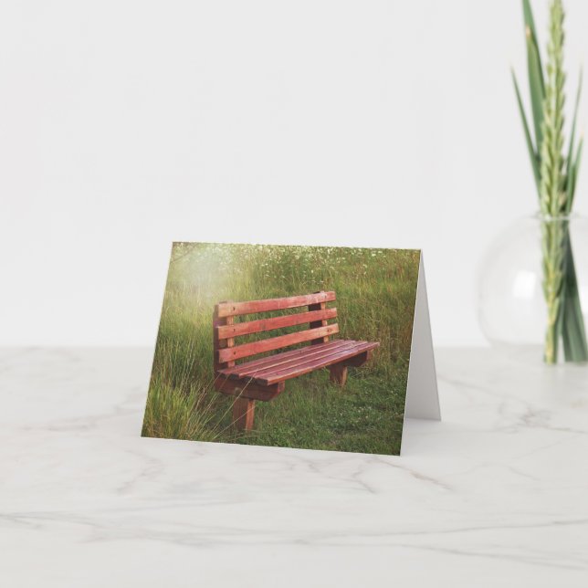 Cartão de Nota Vazio em Flores Selvagens (Frente)